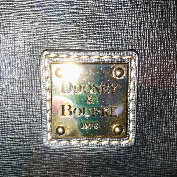 Dooney & Bourke Black Tote with Gold Accents - Picture 6 of 8